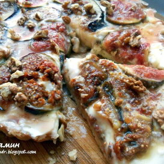 Рецепт тарт с маскарпоне, инжиром и медовым соусом