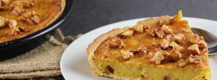 тарт с пряной тыквой, медом и карамелизированным миндалем. Шаг 12