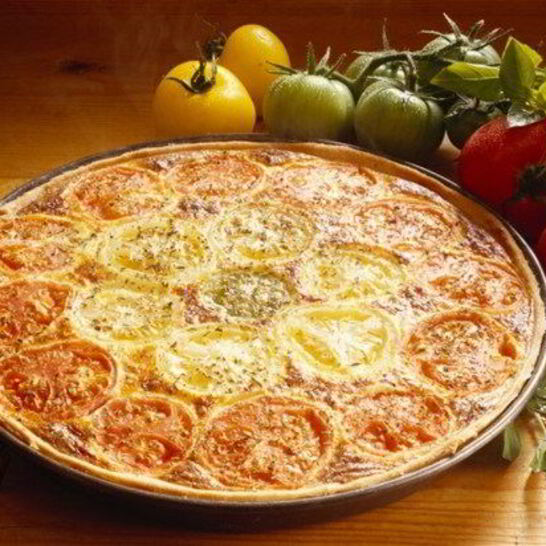 Рецепт тарт с томатами и сырным кремом по-итальянски