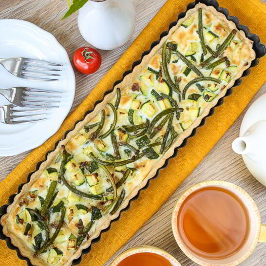 Рецепт тарт с цуккини и чесночными стрелками