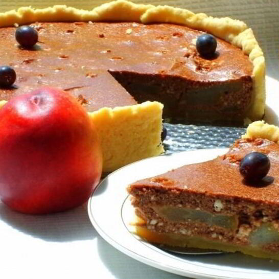 Рецепт тарт творожный груши в шоколаде