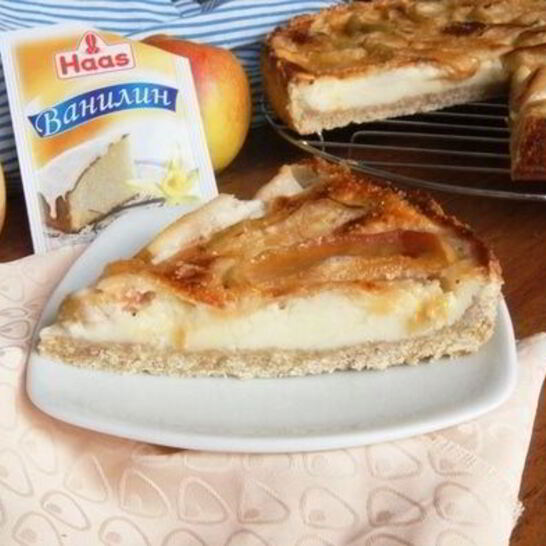 Рецепт яблочный тарт с ванильным кремом