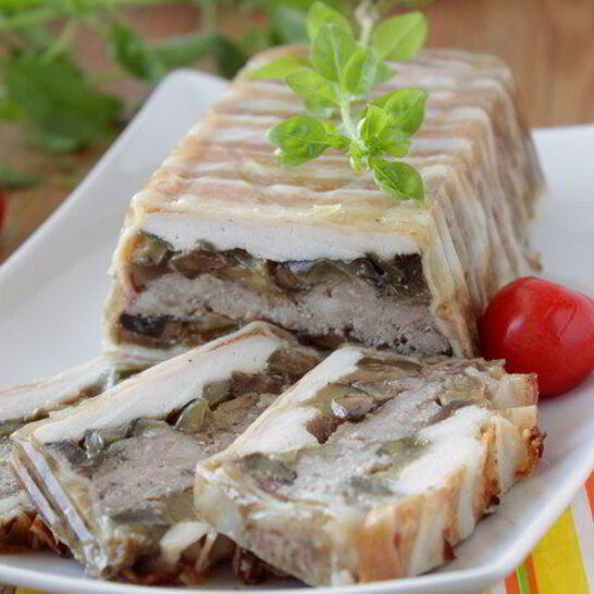 Рецепт террин с баклажанами и шампиньонами