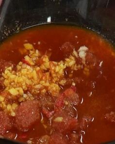 Цыпленок, маринованный в сальсе с овощами