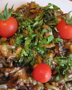 Вешенки с баклажанами