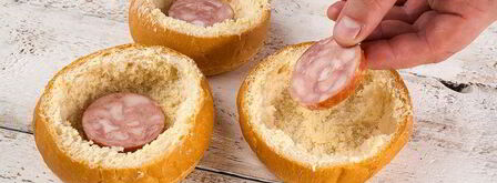 яичница в булочке. Шаг 3