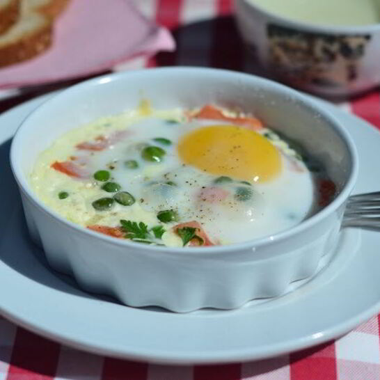 Рецепт яичница в микроволновке