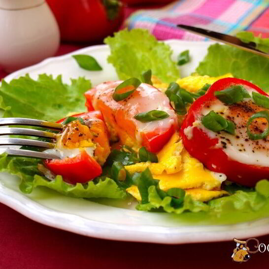 Рецепт яичница в перце