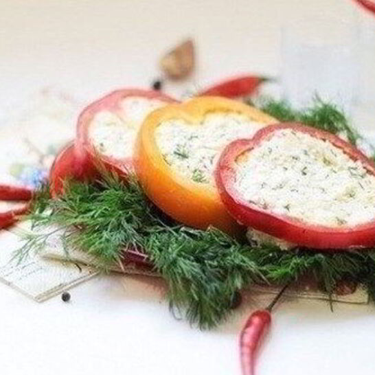 Рецепт закуска из болгарского перца с сыром и яйцом