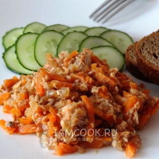 Рецепт закуска из консервированной горбуши