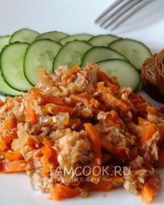 Закуска из консервированной горбуши