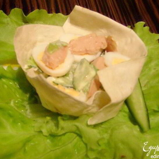 Рецепт закуска из печени трески в хрустящих корзинках