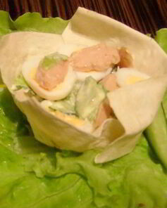 Закуска из печени трески в хрустящих корзинках