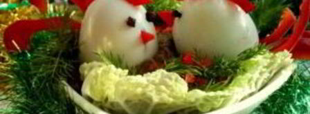 закуска петушки из яиц. Шаг 6