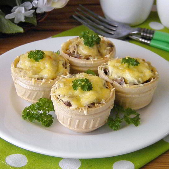 Рецепт жульен в тарталетках с грибами